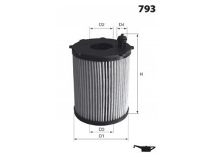 MECAFILTER ELH4383 alyvos filtras 
 Filtrai -> Alyvos filtras
057115561K, 057115561L, 057115561K