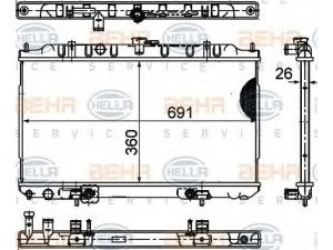 HELLA 8MK 376 748-181 radiatorius, variklio aušinimas
21460-6M110