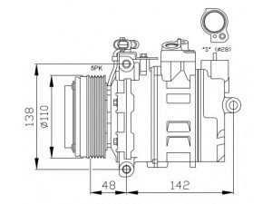 NRF 32116G kompresorius, oro kondicionierius 
 Oro kondicionavimas -> Kompresorius/dalys
09122119, 1854096, 1854120, 24416177