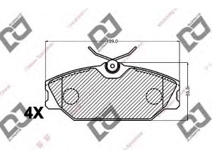 DJ PARTS BP1389 stabdžių trinkelių rinkinys, diskinis stabdys 
 Techninės priežiūros dalys -> Papildomas remontas
7701206379