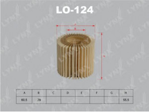LYNXauto LO-124 alyvos filtras 
 Techninės priežiūros dalys -> Techninės priežiūros intervalai
04152-37010, 04152-37010-79, V9111-3009