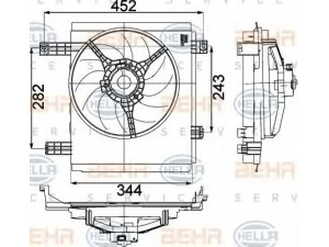 HELLA 8EW 351 041-251 ventiliatorius, radiatoriaus 
 Aušinimo sistema -> Oro aušinimas
0008576V002, 0008576V003, 0008576V004
