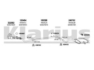 KLARIUS 720918E išmetimo sistema 
 Išmetimo sistema -> Išmetimo sistema, visa