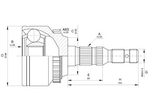 OPEN PARTS CVJ5655.10 jungčių komplektas, kardaninis velenas 
 Ratų pavara -> Sujungimai/komplektas
374387, 374410, 9198504