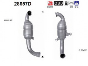 AS 28657D katalizatoriaus keitiklis 
 Išmetimo sistema -> Katalizatoriaus keitiklis
1400242480, 1731NZ, 1731RL, 1400242480