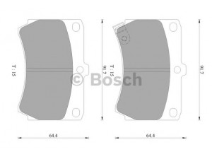 BOSCH 0 986 AB2 053 stabdžių trinkelių rinkinys, diskinis stabdys 
 Techninės priežiūros dalys -> Papildomas remontas
1U043328Z, B2YB-33-23Z, B5Y6-33-23ZA