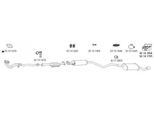 HJS Op_463 išmetimo sistema 
 Išmetimo sistema -> Išmetimo sistema, visa