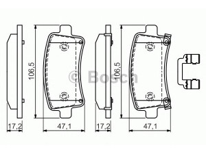 BOSCH 0 986 494 586 stabdžių trinkelių rinkinys, diskinis stabdys 
 Techninės priežiūros dalys -> Papildomas remontas
13237765, 13343450, 13343451, 13365958