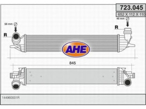 AHE 723.045 tarpinis suslėgto oro aušintuvas, kompresorius 
 Variklis -> Oro tiekimas -> Įkrovos agregatas (turbo/superįkrova) -> Tarpinis suslėgto oro aušintuvas
144960001R