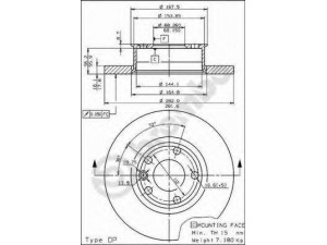 BREMBO 08.5768.10 stabdžių diskas 
 Stabdžių sistema -> Diskinis stabdys -> Stabdžių diskas
701615301B, 701615301E