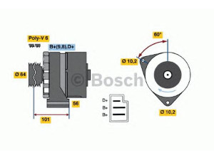 BOSCH 0 986 034 050 kintamosios srovės generatorius 
 Elektros įranga -> Kint. sr. generatorius/dalys -> Kintamosios srovės generatorius
1516413R, 006 154 87 02, 006 154 87 02 80