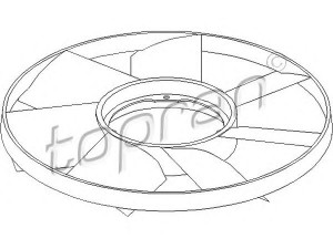 TOPRAN 500 905 ventiliatoriaus ratas, variklio aušinimas 
 Aušinimo sistema -> Radiatoriaus ventiliatorius
1152 2 249 373, 2 249 373