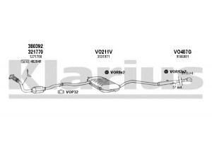 KLARIUS 960364U išmetimo sistema 
 Išmetimo sistema -> Išmetimo sistema, visa