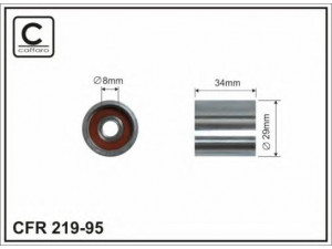 CAFFARO 219-95 kreipiantysis skriemulys, paskirstymo diržas 
 Diržinė pavara -> Paskirstymo diržas/komplektas -> Laisvasis/kreipiamasis skriemulys
03L 109 244 C, 045 109 244 A, 045109244E