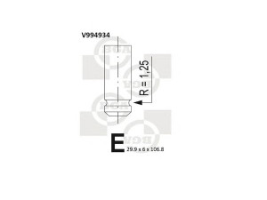 BGA V994934 išleidimo vožtuvas 
 Variklis -> Variklio uždegimo laiko reguliavimo kontrolė -> Vožtuvų eilė -> Vožtuvai/dalys
13202-00QAH, 7701469269