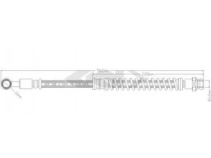 SPIDAN 38536 stabdžių žarnelė 
 Stabdžių sistema -> Stabdžių žarnelės
MB858614, MR129844
