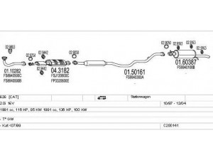 MTS C200141000220 išmetimo sistema 
 Išmetimo sistema -> Išmetimo sistema, visa