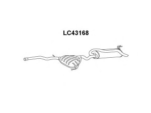 VENEPORTE LC43168 galinis duslintuvas 
 Išmetimo sistema -> Duslintuvas
46530067