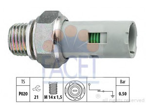 FACET 7.0151 alyvos slėgio jungiklis 
 Variklis -> Variklio elektra
22630-00Q1D, 22630-00QAE, 25240-00Q0B