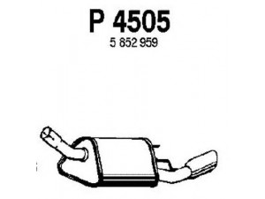FENNO P4505 galinis duslintuvas 
 Išmetimo sistema -> Duslintuvas
5852858, 5852959