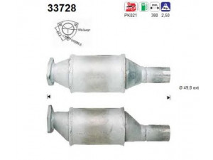 AS 33728 katalizatoriaus keitiklis 
 Išmetimo sistema -> Katalizatoriaus keitiklis
1H0131701G, 1H0131701J, 1H0131701JX
