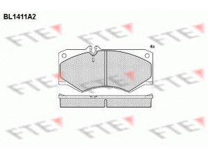 FTE BL1411A2 stabdžių trinkelių rinkinys, diskinis stabdys 
 Techninės priežiūros dalys -> Papildomas remontas
000 586 89 42, 001 420 14 20, 001 586 70 42
