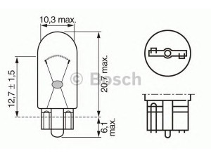 BOSCH 1 987 302 206 lemputė, galinis žibintas; lemputė, valstybinio numerio apšvietimas; lemputė, atbulinės eigos žibintas; lemputė, galinis žibintas; lemputė, salono apšvietimas; lemputė, stovėjimo žibintas; lemputė, kontūrų lemputė/atšvaitas; lemputė, papildomas stabdžių ž 
 Elektros įranga -> Šviesos -> Valstybinio numerio apšvietimas/dalys -> Valstybinio numerio apšvietimo lemputė