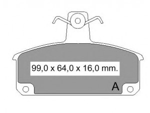 VEMA 831890 stabdžių trinkelių rinkinys, diskinis stabdys
7701201059, 7701201449, 7701201464