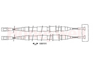 BENDIX 432112B trosas, stovėjimo stabdys 
 Stabdžių sistema -> Valdymo svirtys/trosai
24404062, 522527, 522575, 522578
