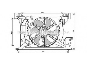 AVA QUALITY COOLING RT7545 ventiliatorius, radiatoriaus 
 Aušinimo sistema -> Oro aušinimas
6025313368, 6025371190, 6025371390