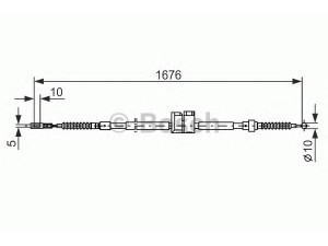 BOSCH 1 987 477 815 trosas, stovėjimo stabdys 
 Stabdžių sistema -> Valdymo svirtys/trosai
441 609 722 D, 441 609 722 D