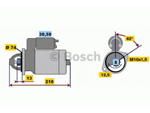 BOSCH 0 001 107 032 starteris