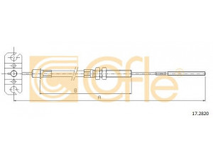 COFLE 17.2820 trosas, stovėjimo stabdys
MB520713