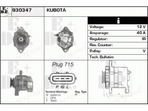 EDR 930347 kintamosios srovės generatorius
16678-64011, 16678-64012, 19630-64012
