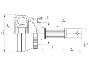 OPEN PARTS CVJ5611.10 jungčių komplektas, kardaninis velenas 
 Ratų pavara -> Sujungimai/komplektas
392115M427