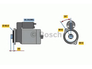 BOSCH 0 001 122 201 starteris 
 Elektros įranga -> Starterio sistema -> Starteris
006 151 63 01, A 006 151 63 01