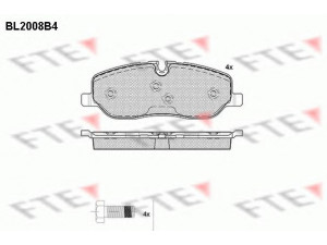 FTE BL2008B4 stabdžių trinkelių rinkinys, diskinis stabdys 
 Techninės priežiūros dalys -> Papildomas remontas
LR019618, SEE500020, SFP500010