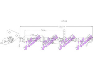 Brovex-Nelson H4530 stabdžių žarnelė 
 Stabdžių sistema -> Stabdžių žarnelės
46410ST3E01, 46410ST3E02, SHB100920