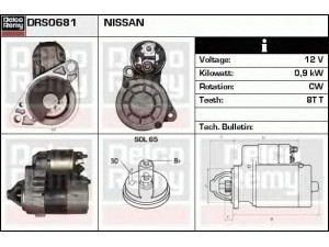 DELCO REMY DRS0681 starteris 
 Elektros įranga -> Starterio sistema -> Starteris
M0T84585, M2T42881, 23300-41B71