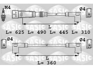 SASIC 9286034 uždegimo laido komplektas