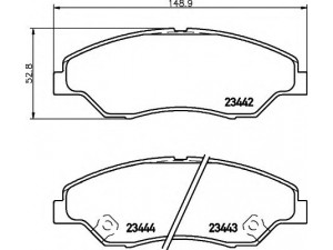 HELLA 8DB 355 009-701 stabdžių trinkelių rinkinys, diskinis stabdys 
 Techninės priežiūros dalys -> Papildomas remontas
080453323Z, 0K0453323Z