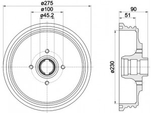 HELLA PAGID 8DT 355 301-351 stabdžių būgnas 
 Stabdžių sistema -> Būgninis stabdys -> Stabdžių būgnas
6K9501615, 6K9501615D, 6K9501615