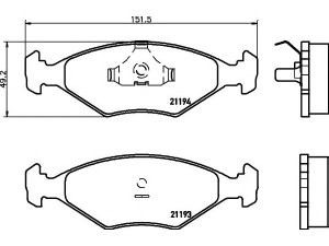 HELLA PAGID 8DB 355 007-441 stabdžių trinkelių rinkinys, diskinis stabdys 
 Techninės priežiūros dalys -> Papildomas remontas
ZBC698151A, ZBC698151B, 5882942