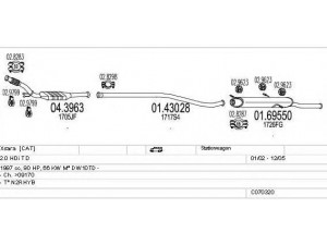 MTS C070320001266 išmetimo sistema 
 Išmetimo sistema -> Išmetimo sistema, visa