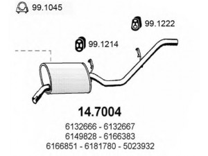 ASSO 14.7004 galinis duslintuvas 
 Išmetimo sistema -> Duslintuvas
1659732, 6058588