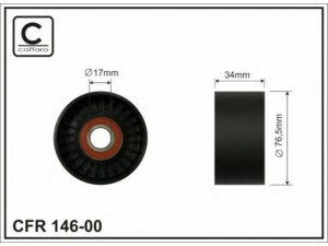 CAFFARO 146-00 kreipiantysis skriemulys, V formos rumbuotas diržas
UGCGBT8023