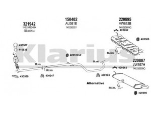 KLARIUS 931130E išmetimo sistema 
 Išmetimo sistema -> Išmetimo sistema, visa