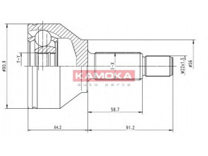 KAMOKA 6040 jungčių komplektas, kardaninis velenas 
 Ratų pavara -> Sujungimai/komplektas
1S7W3B413DA, 235290201