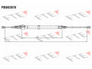 FTE FBS02078 trosas, stovėjimo stabdys 
 Stabdžių sistema -> Valdymo svirtys/trosai
6Q0 609 721 C, 6Q0 609 721 F, 6Q0 609 721 G