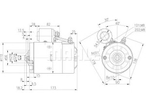MAHLE ORIGINAL MM 179 elektrovariklis